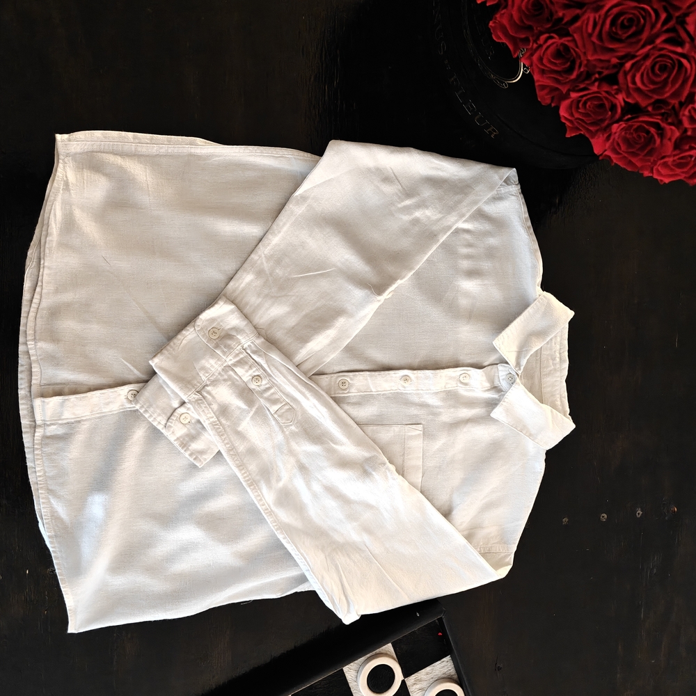 Zara White Button-Up Shirt